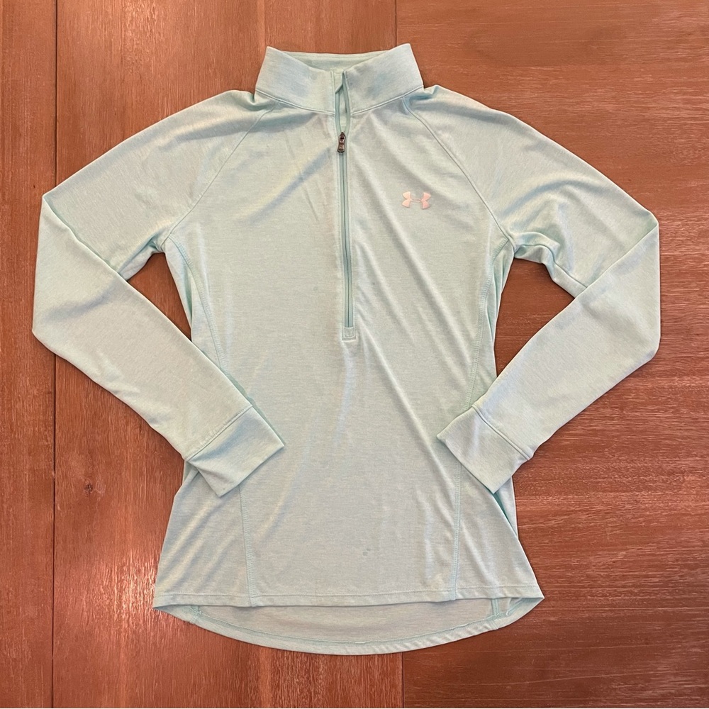 Under Armor Light Blue Zip Pullover - Picture 1 of 3